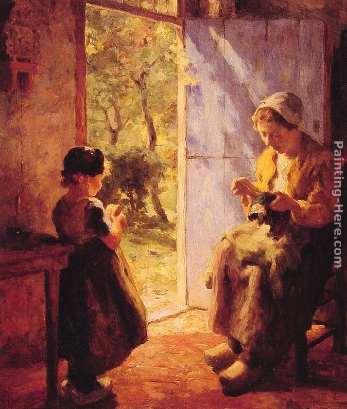 Evert Pieters The Sewing Lesson
